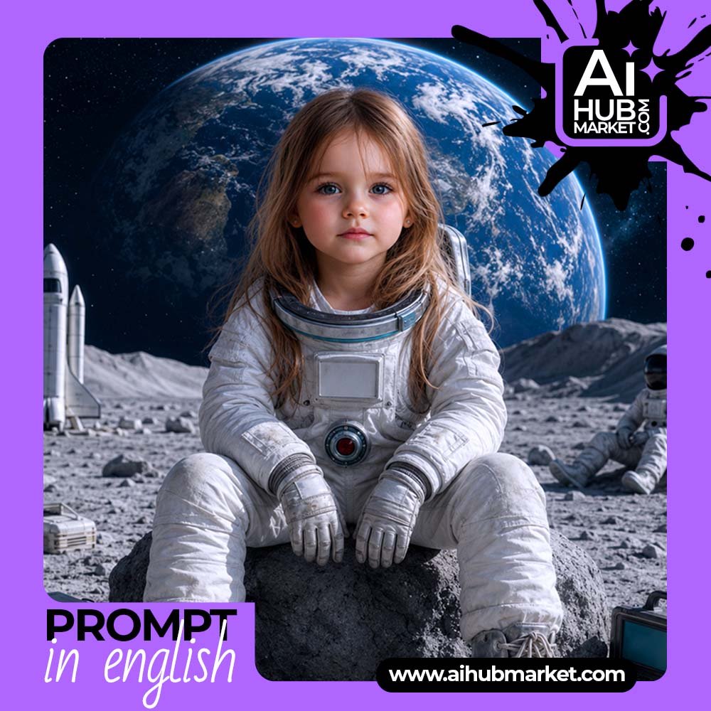 Prompt Astronaut on the Moon from Your Photo