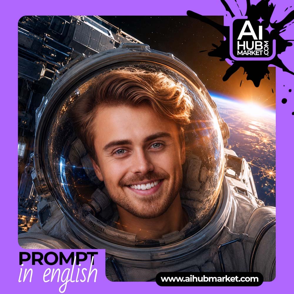Prompt Astronaut Space Selfie