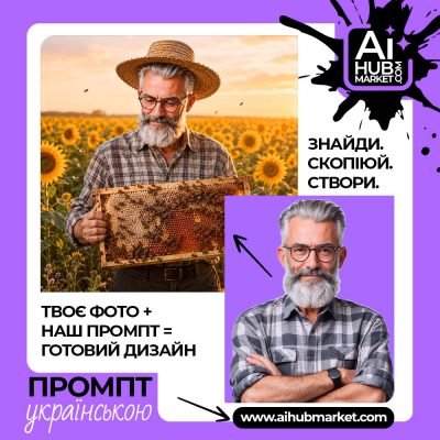 Бджоляр з рамкою меду на фоні соняшників