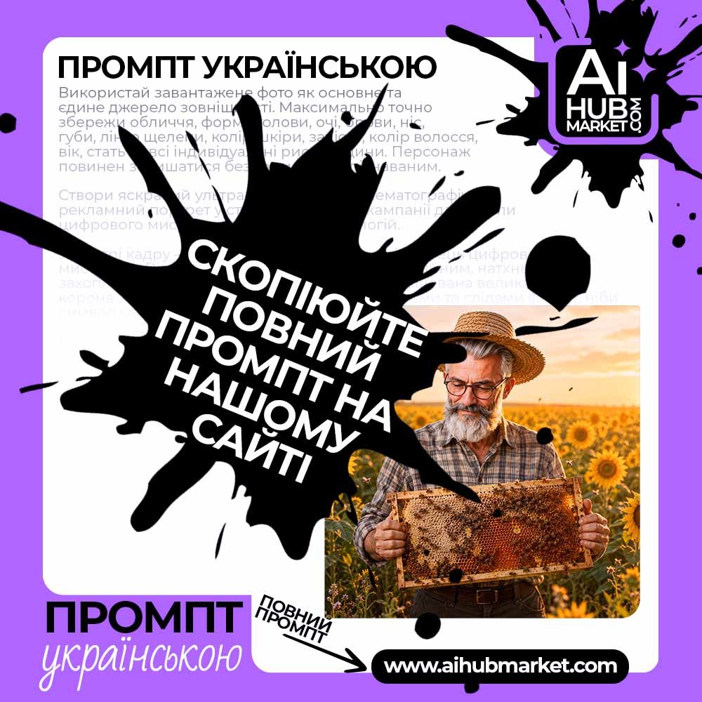 Промпт Бджоляр у соняшниковому полі
