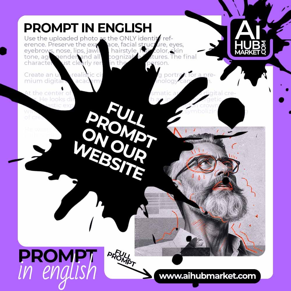 Prompt Black and White Portrait with Hand-Drawn Graphics