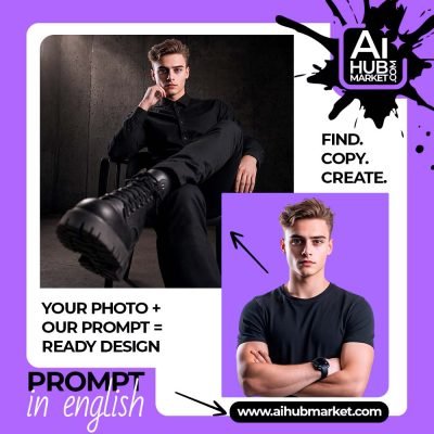 A young man in a black outfit sitting confidently in a chair, showcasing modern style and attitude.
