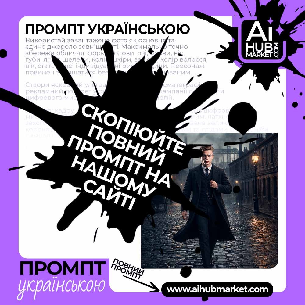 Промпт Британський кримінальний портрет