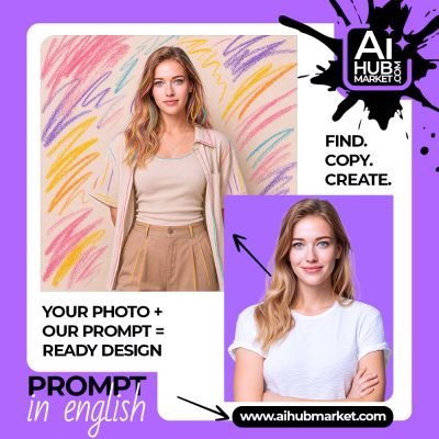 A woman posing in front of a colorful chalk background