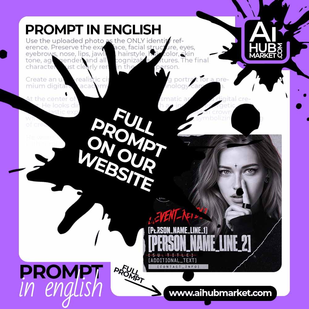 Prompt Club Poster with a Torn Paper Frame