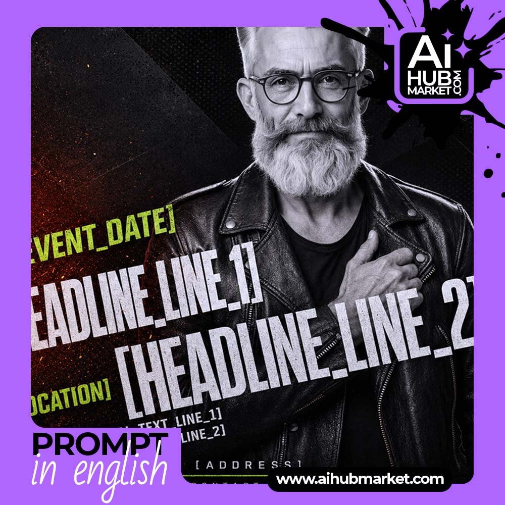 Prompt Club Poster with Acid-Green Frames