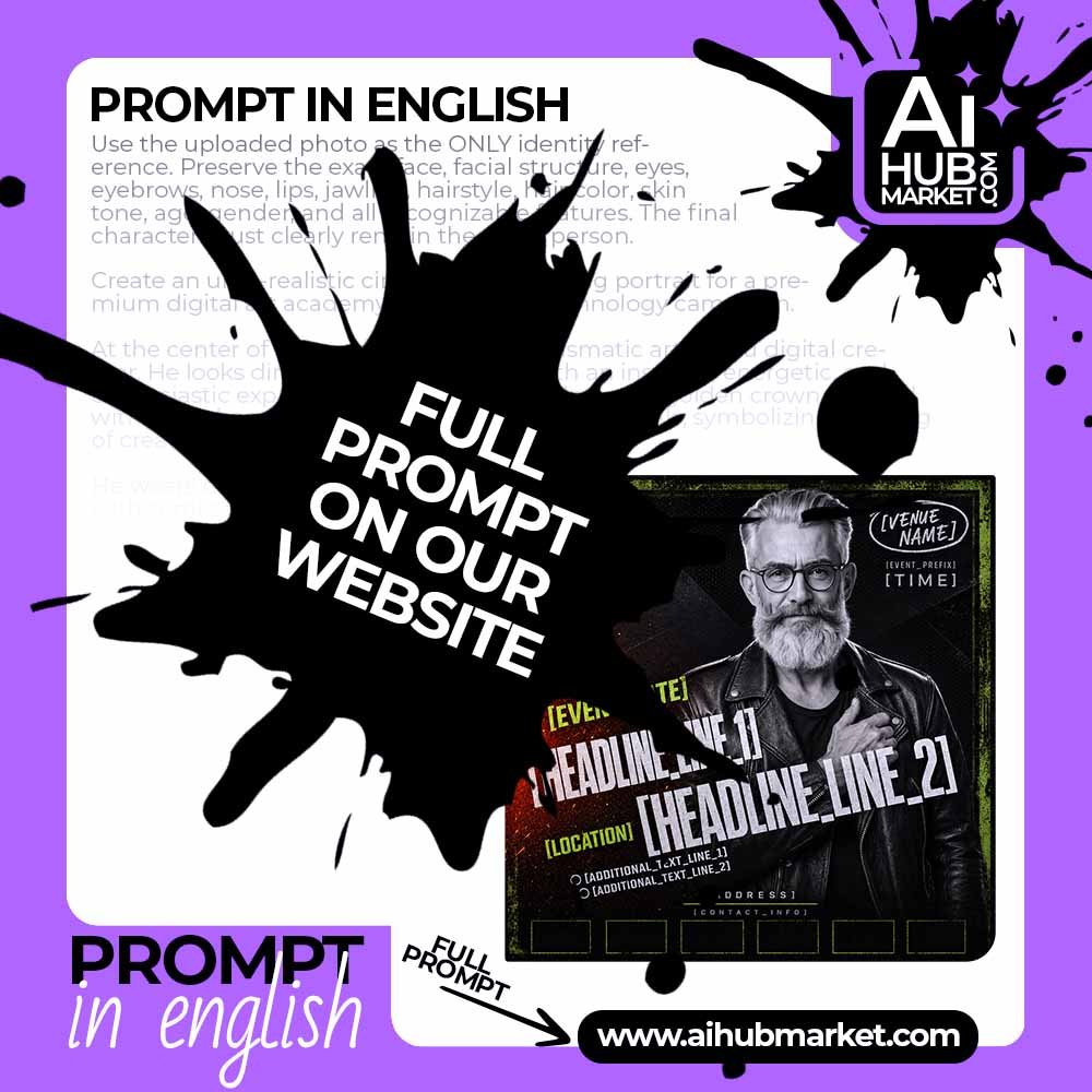 Prompt Club Poster with Acid-Green Frames