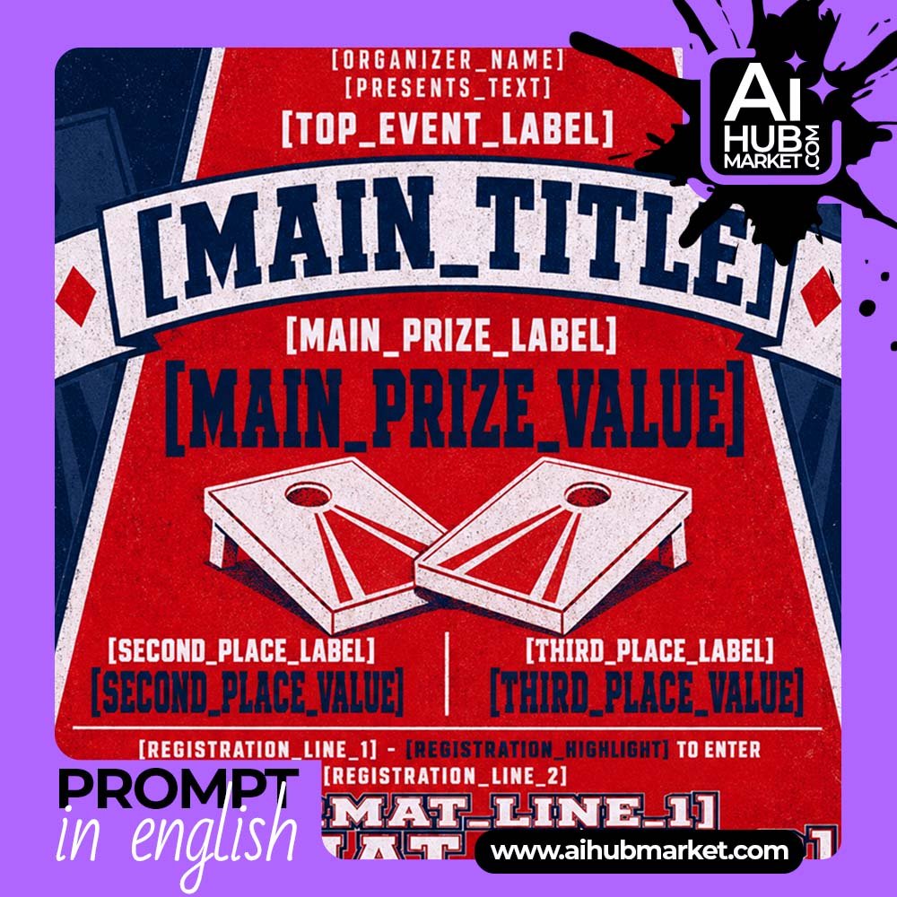 Prompt Cornhole Event Poster