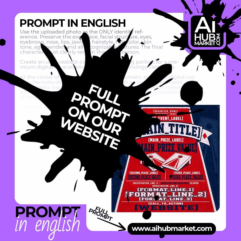Prompt Cornhole Event Poster