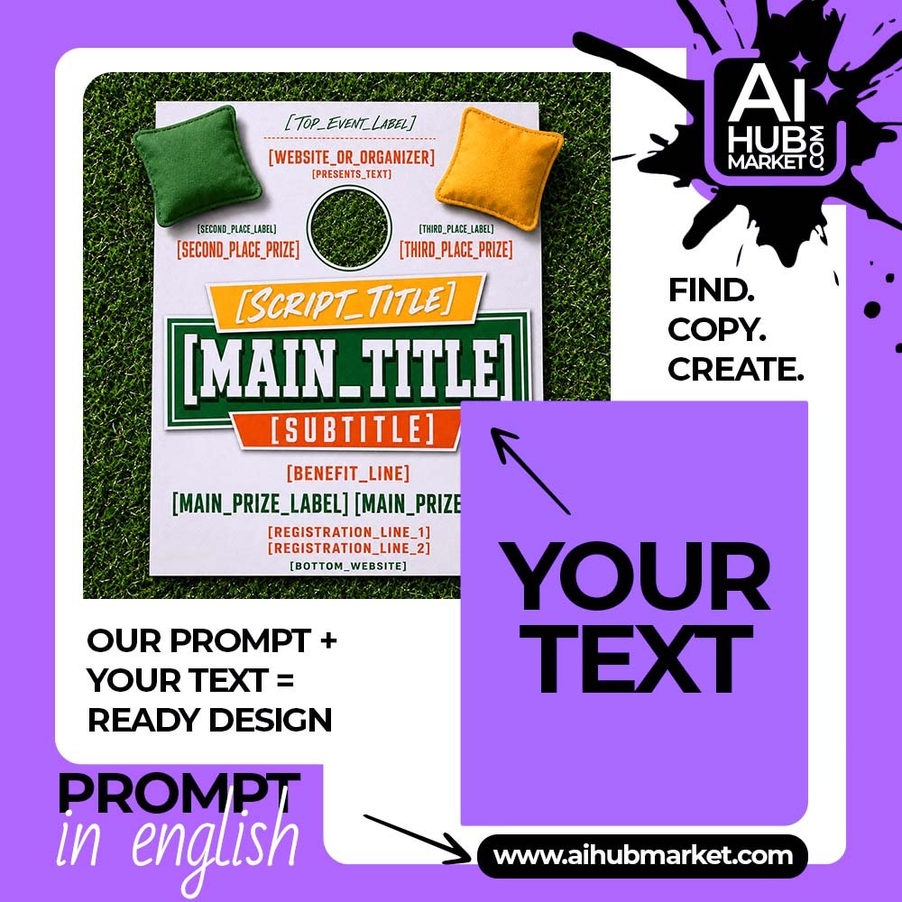 Prompt Cornhole Tournament Flyer