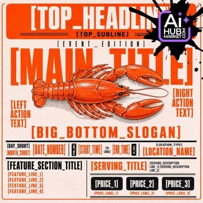 Prompt Crawfish Event Flyer — generation result example