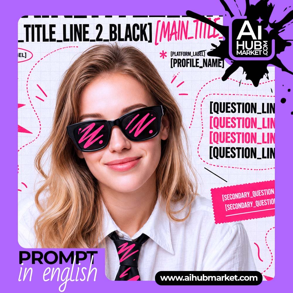 Prompt Creative Profile in a Pink Grid