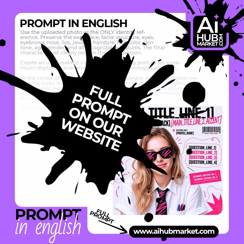 Prompt Creative Profile in a Pink Grid