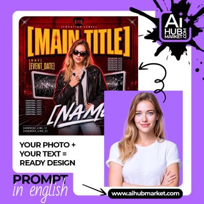 A vibrant DJ club poster showcasing a party announcement with dynamic graphics.