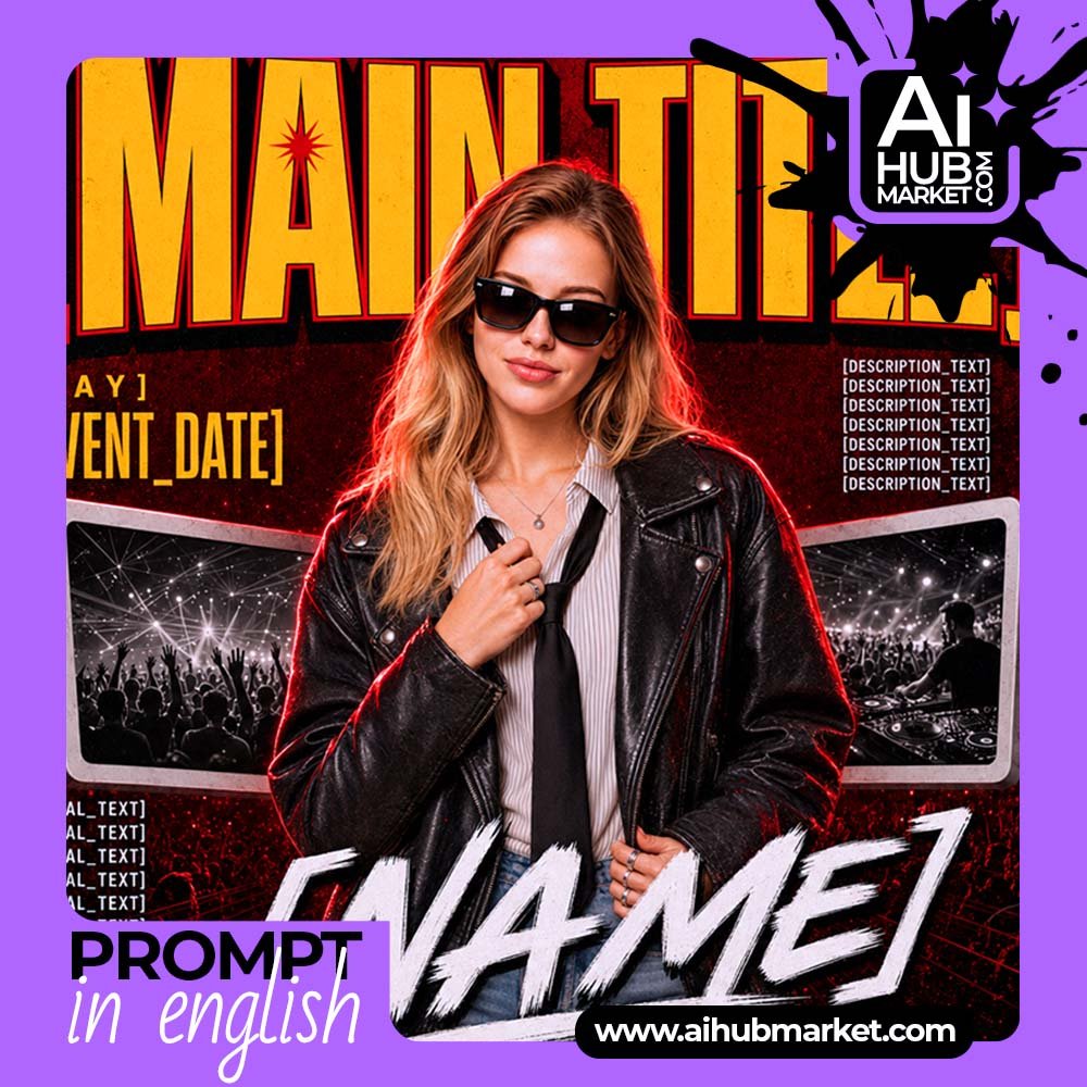 Prompt DJ Club Poster for a Party Announcement