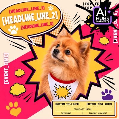 Prompt Dog Event Pop Art Poster — generation result example