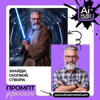 Джедай з синім світлом мечем у космічному середовищі