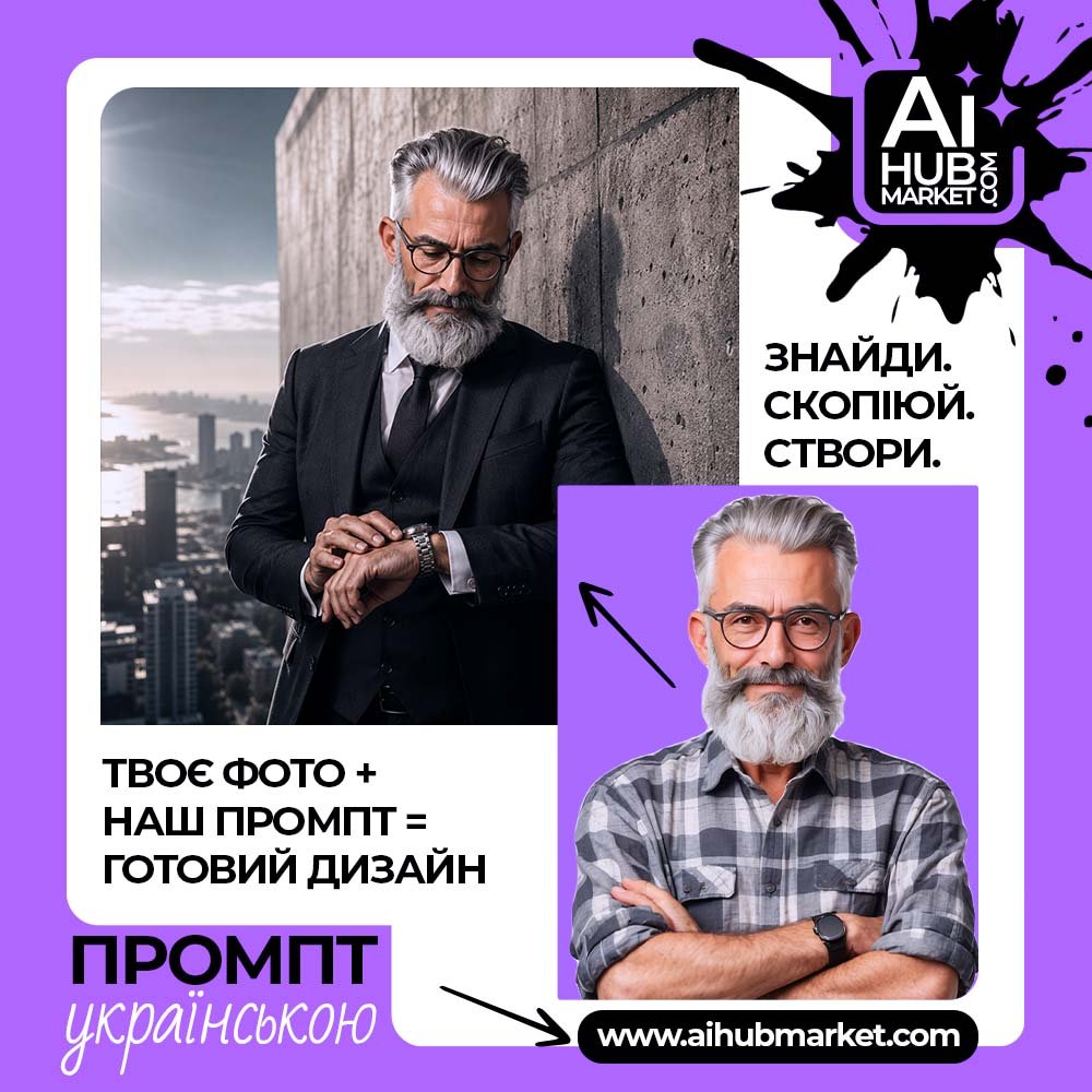 Промпт Елегантний портрет із годинником