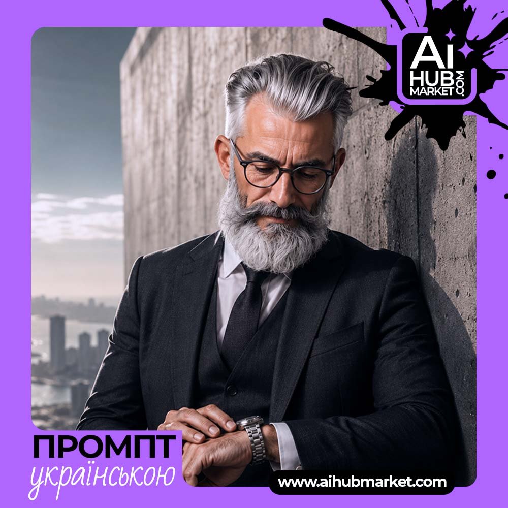 Промпт Елегантний портрет із годинником