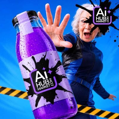 Prompt Energetic Pop Action Product Ad — generation result example