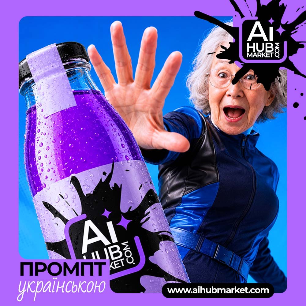 Промпт Енергійна pop-action реклама продукту