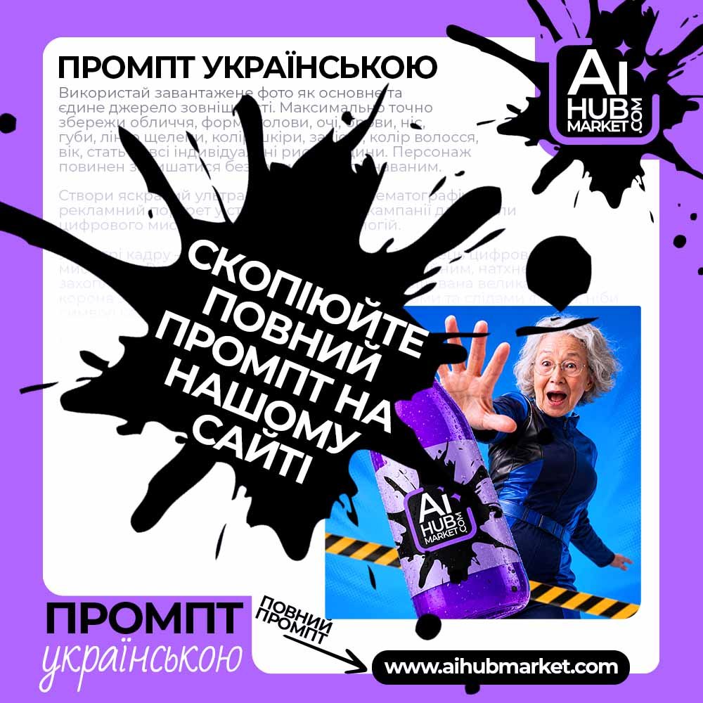 Промпт Енергійна pop-action реклама продукту
