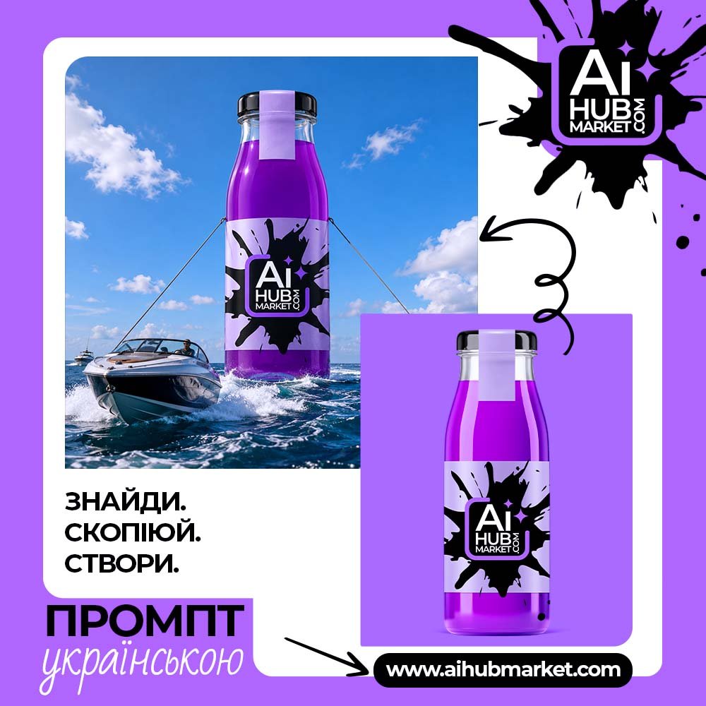 Промпт Епічна морська реклама продукту