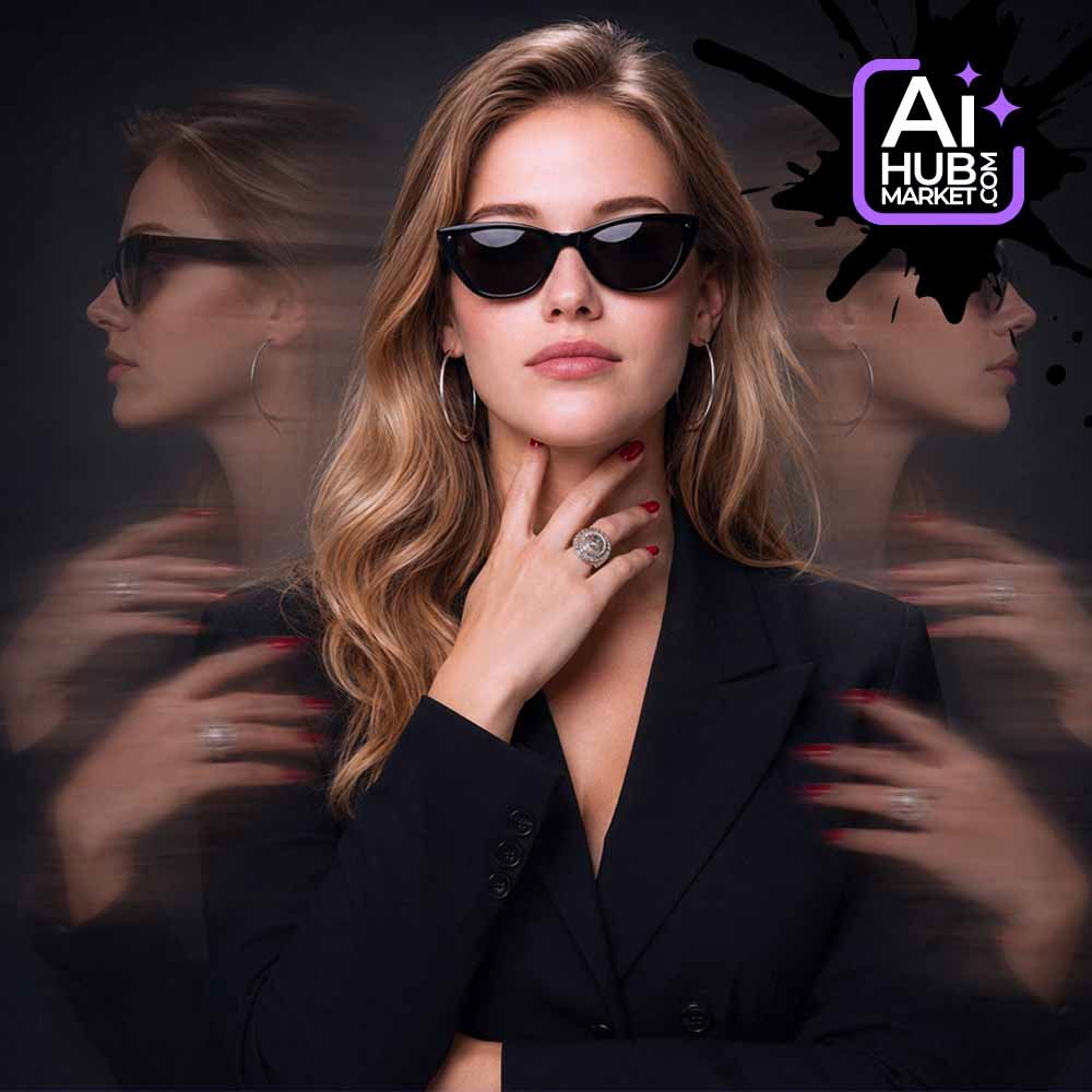 Prompt Fashion Portrait from Your Photo with Multiple Exposure