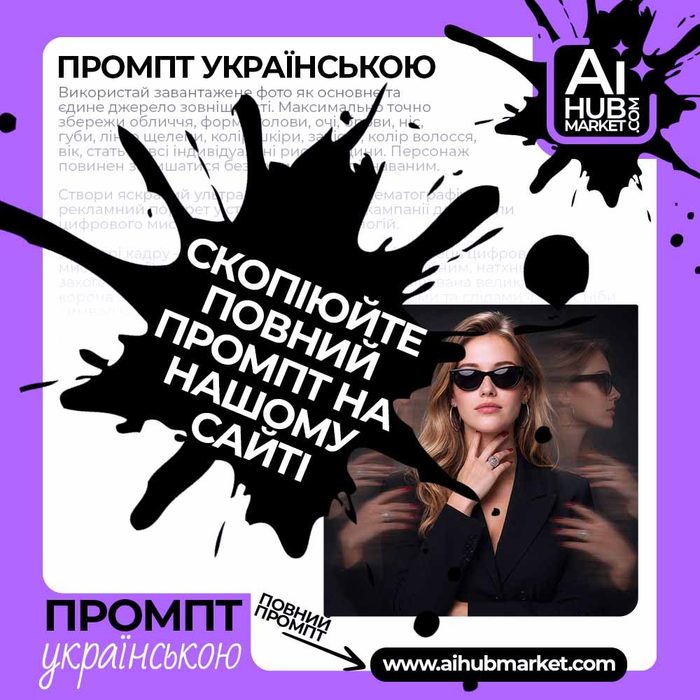 Промпт Fashion-портрет із власного фото з множинною експозицією