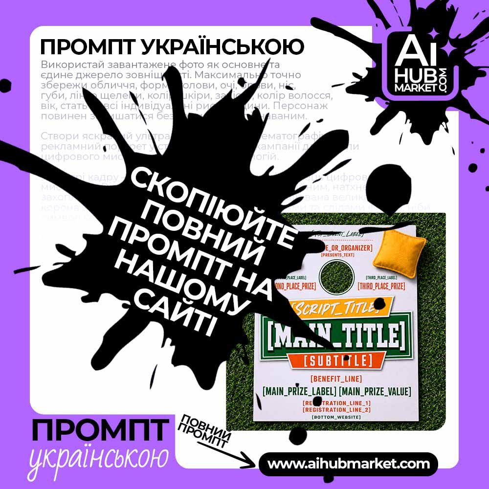 Промпт Флаєр турніру з корнхолу