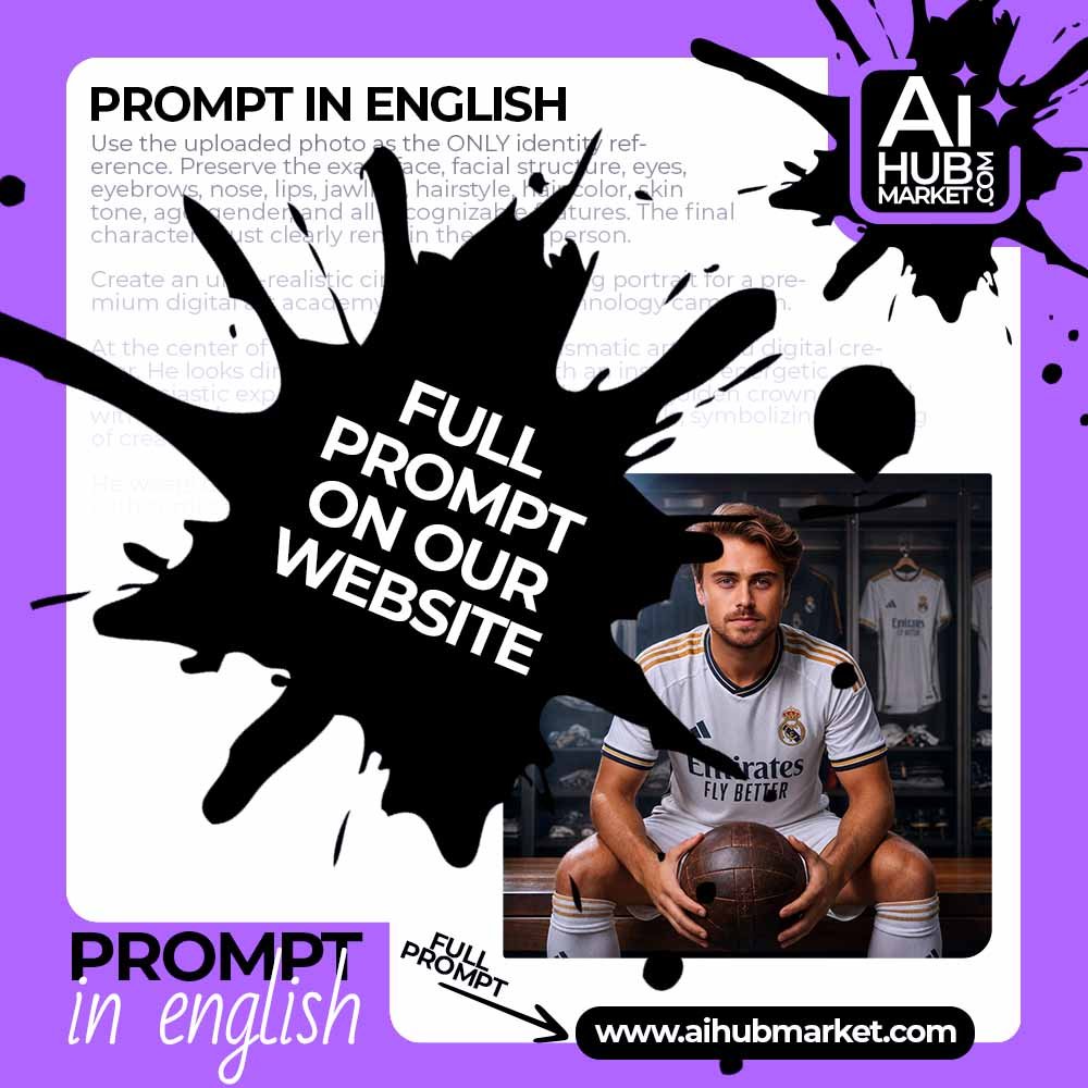 Prompt Football Player Locker Room Portrait