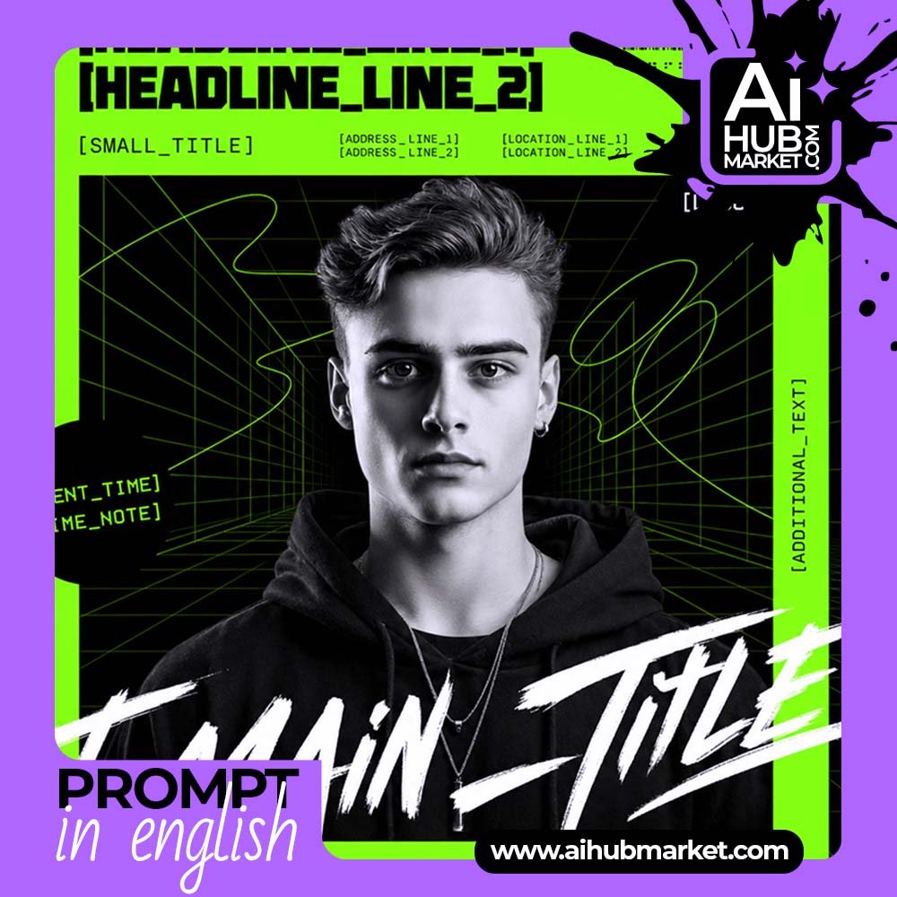 Prompt Futuristic Club Event Poster
