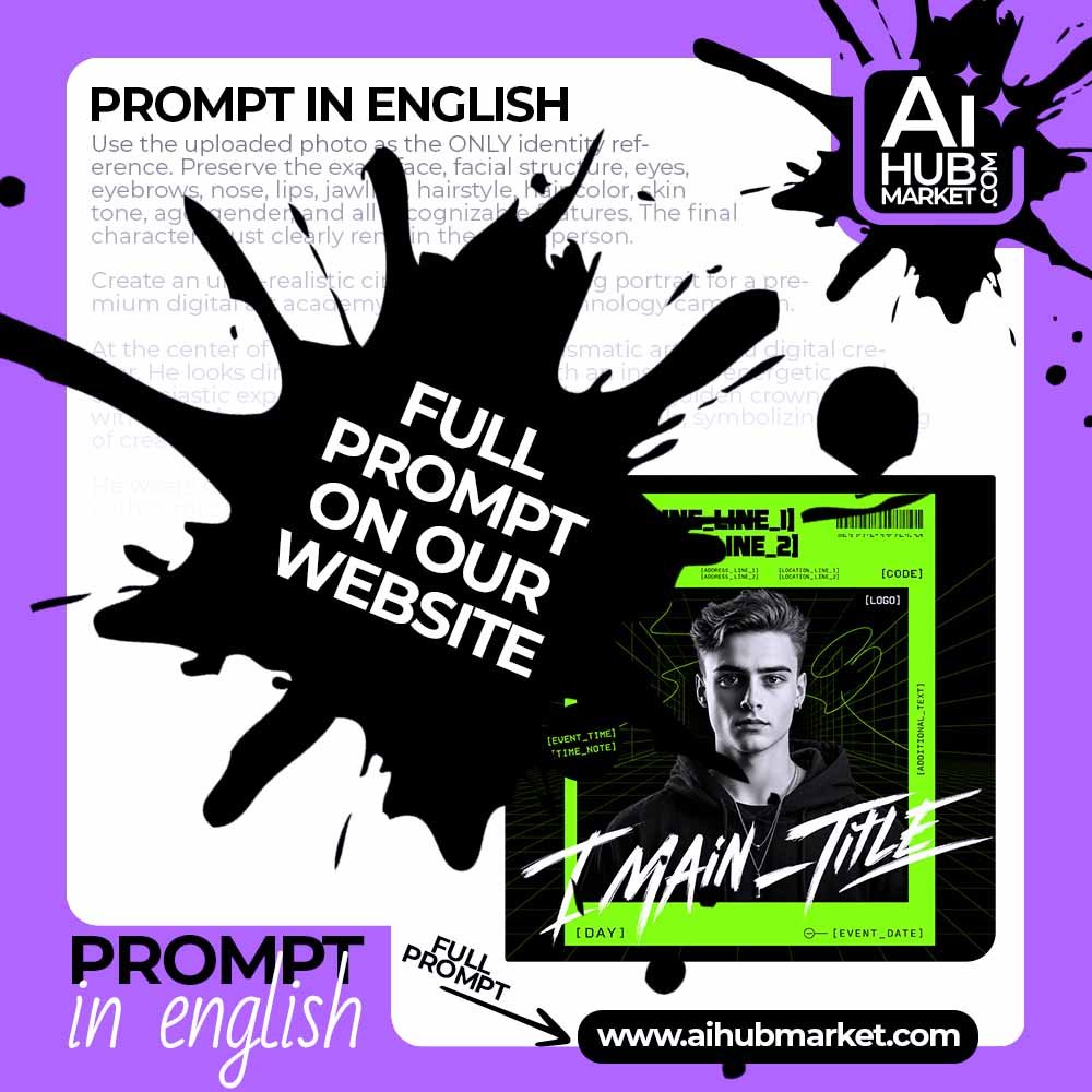Prompt Futuristic Club Event Poster