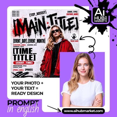 A vibrant graffiti-style dance event poster template