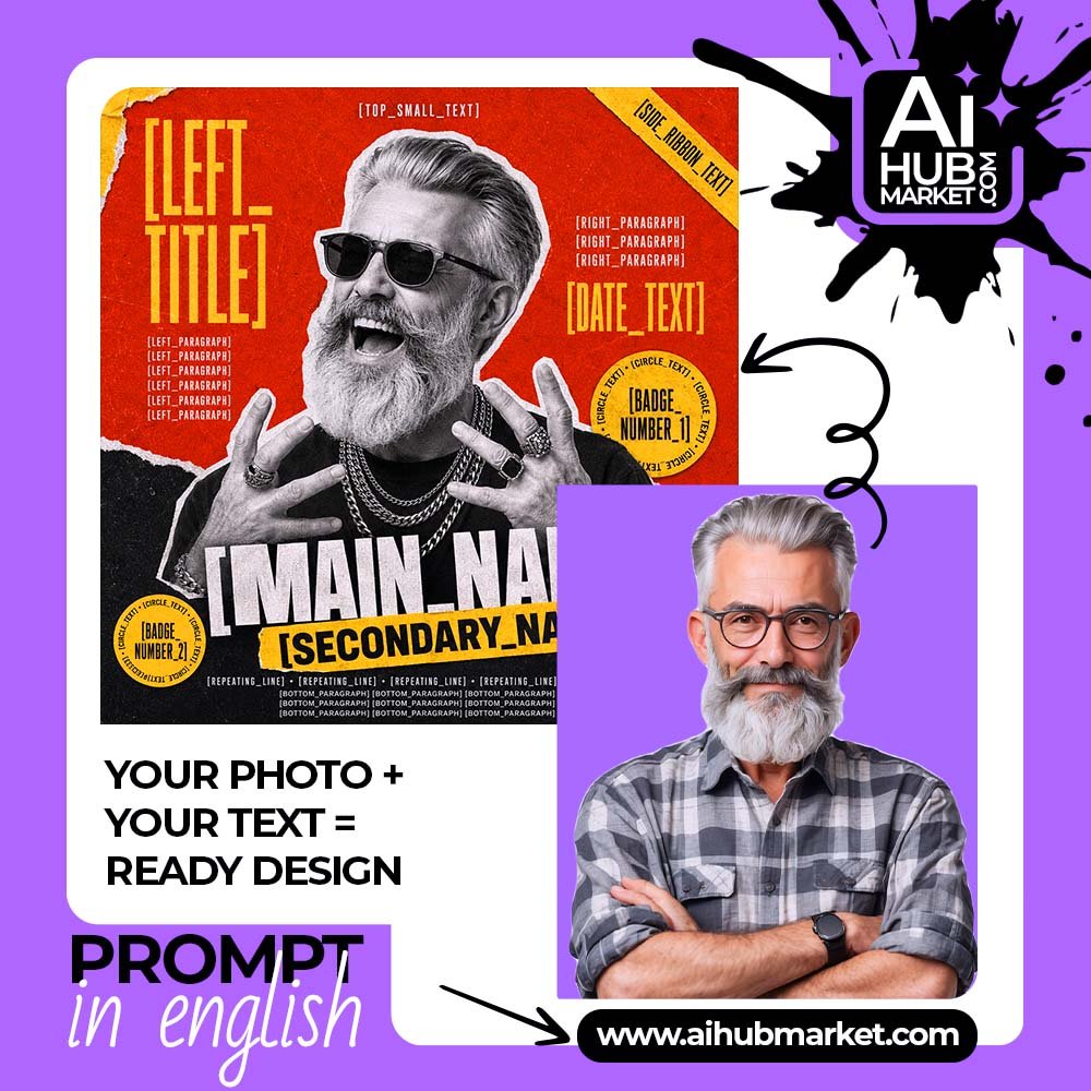 Prompt Graphic Celebration Poster from Photo