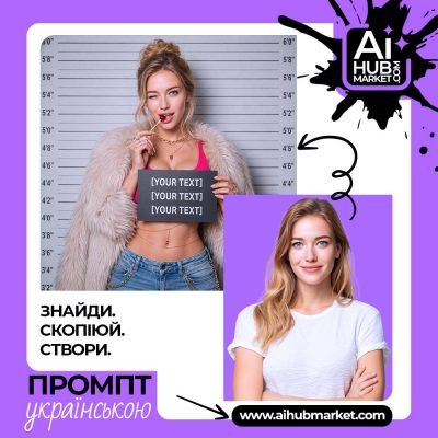 Гламурний mugshot портрет із текстом