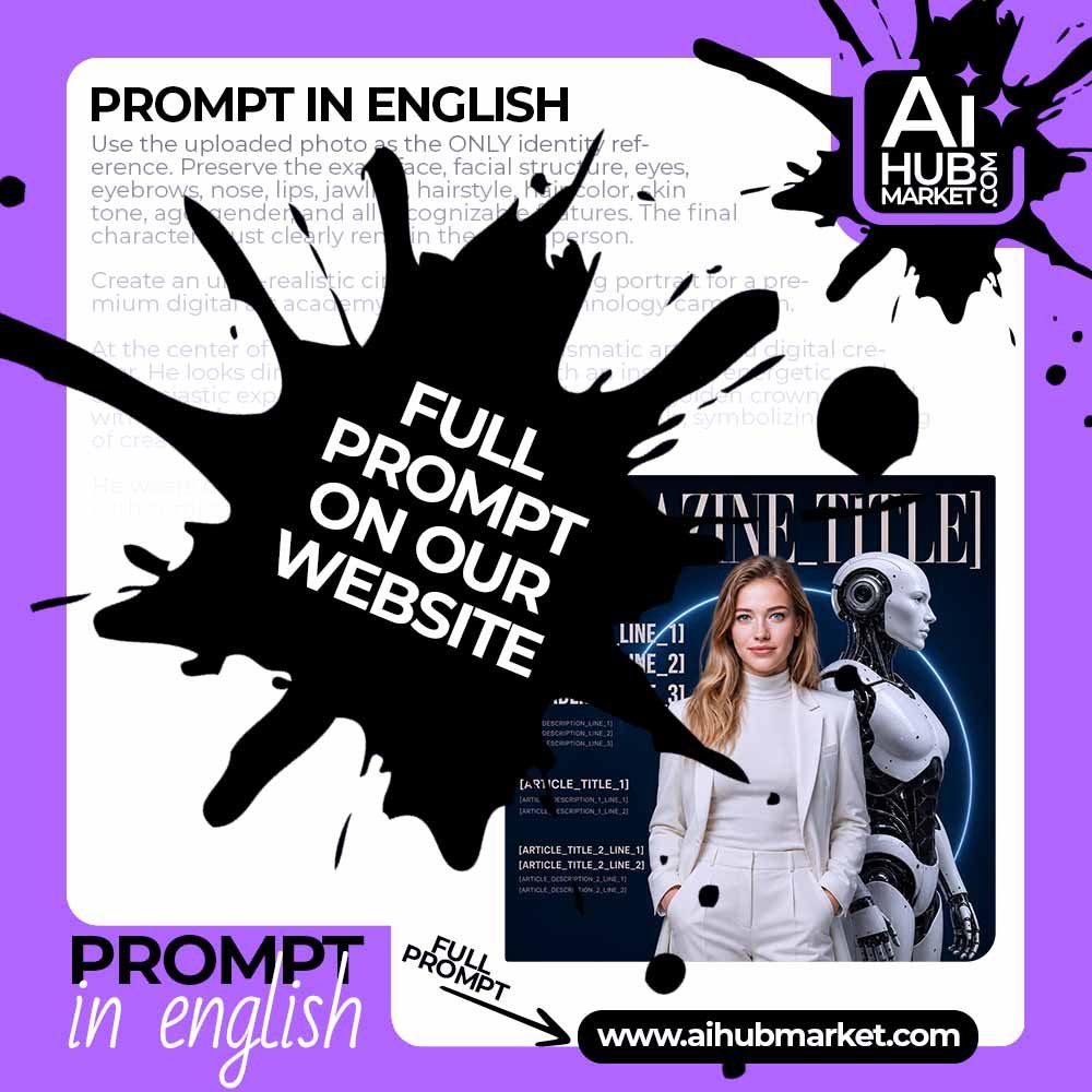 Prompt Human and AI Editorial Magazine Cover