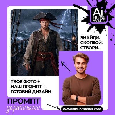 Капітан піратського корабля у штормі