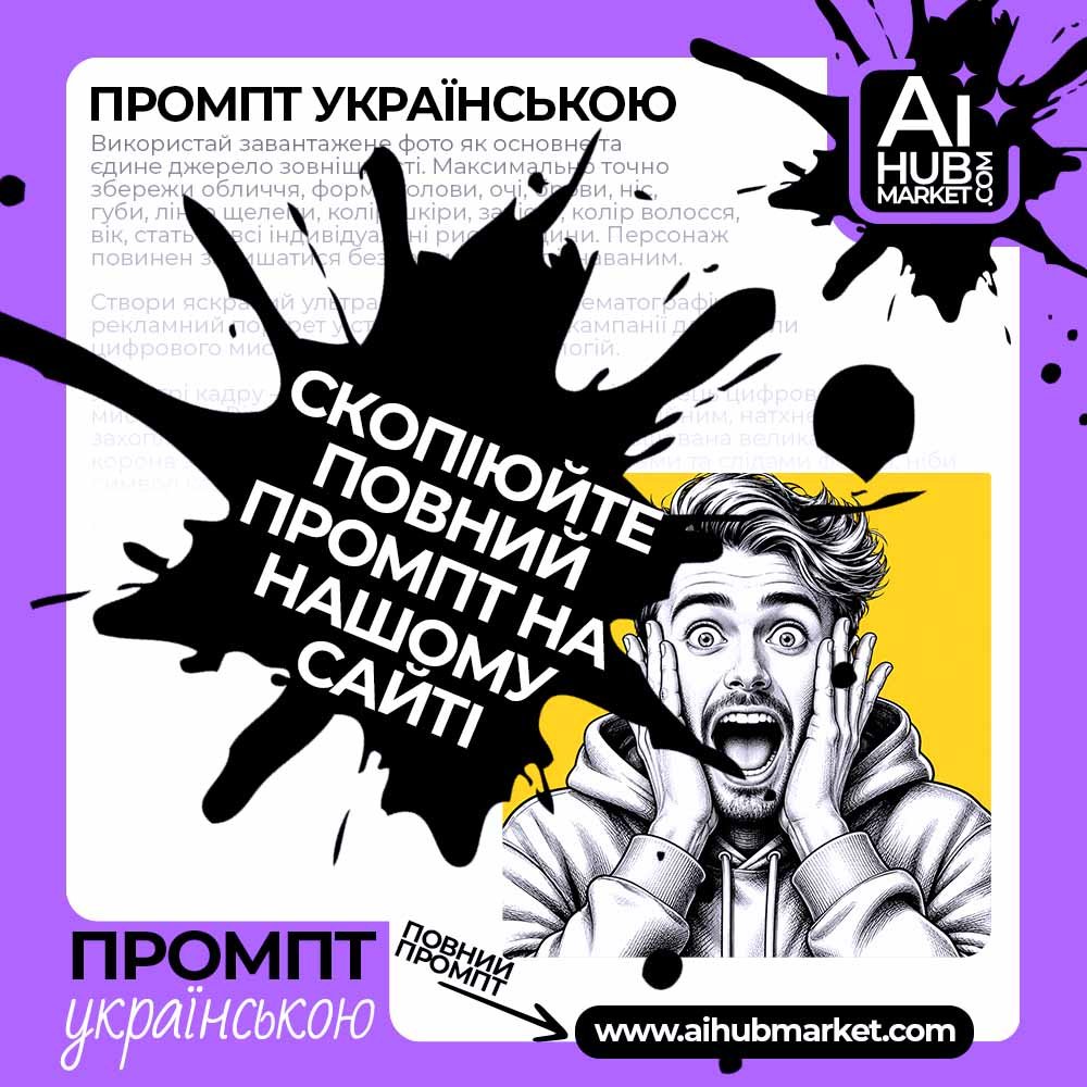 Промпт Карикатура шокованого обличчя