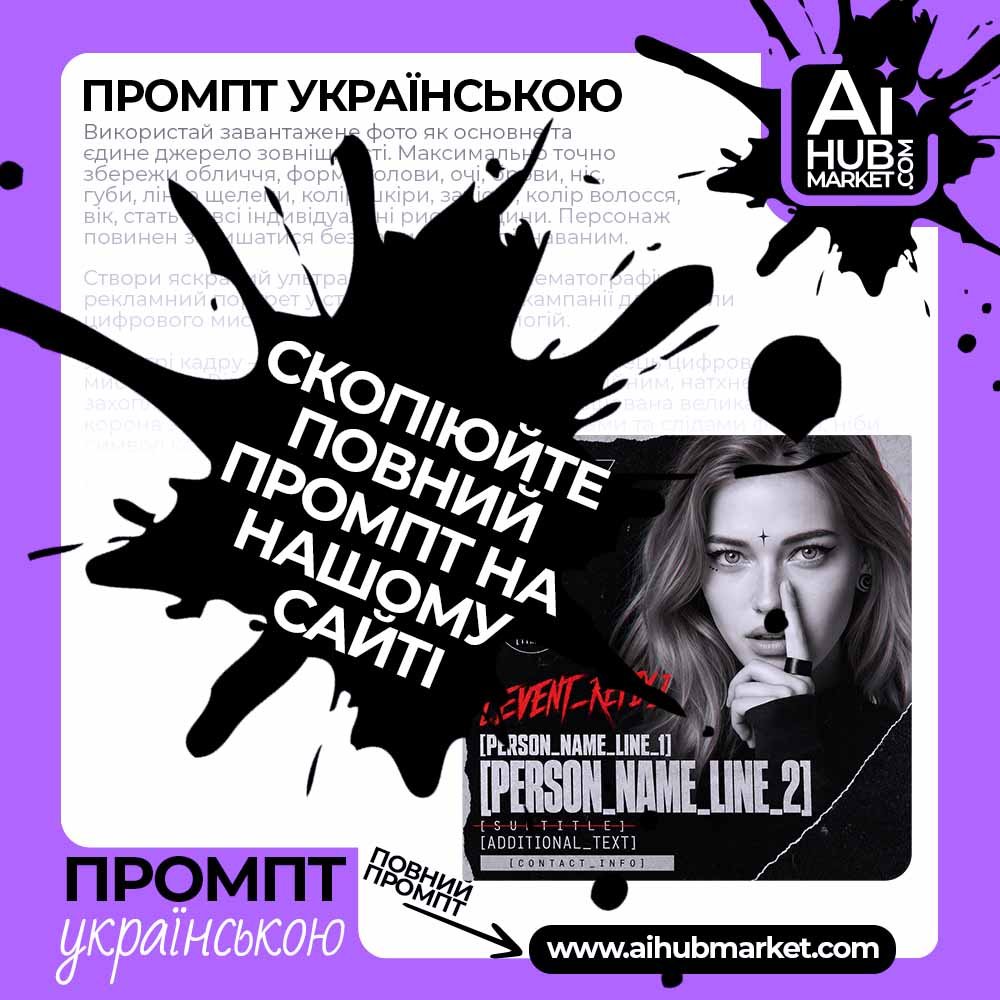 Промпт Клубна афіша з рваною паперовою рамкою