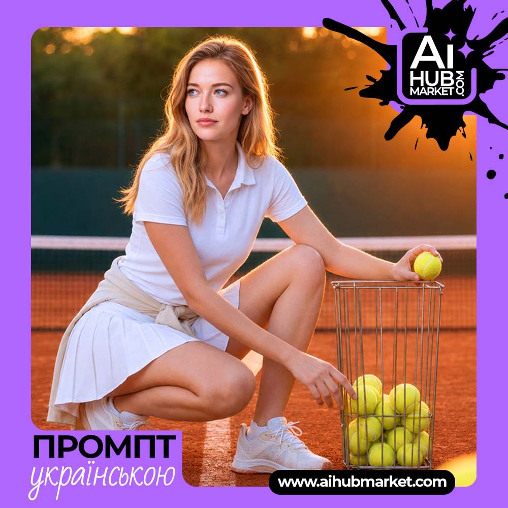 Промпт Lifestyle-фотосесія на тенісному корті
