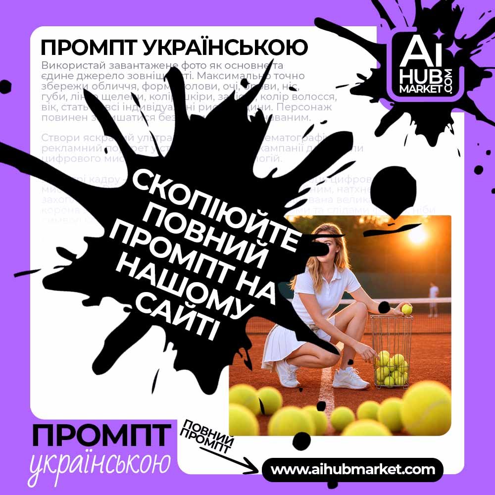 Промпт Lifestyle-фотосесія на тенісному корті