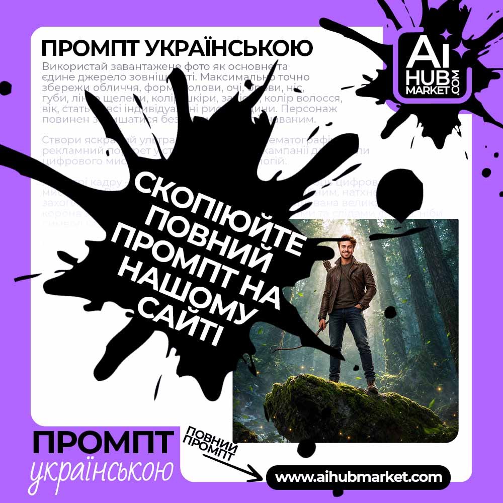 Промпт Лісовий герой із луком