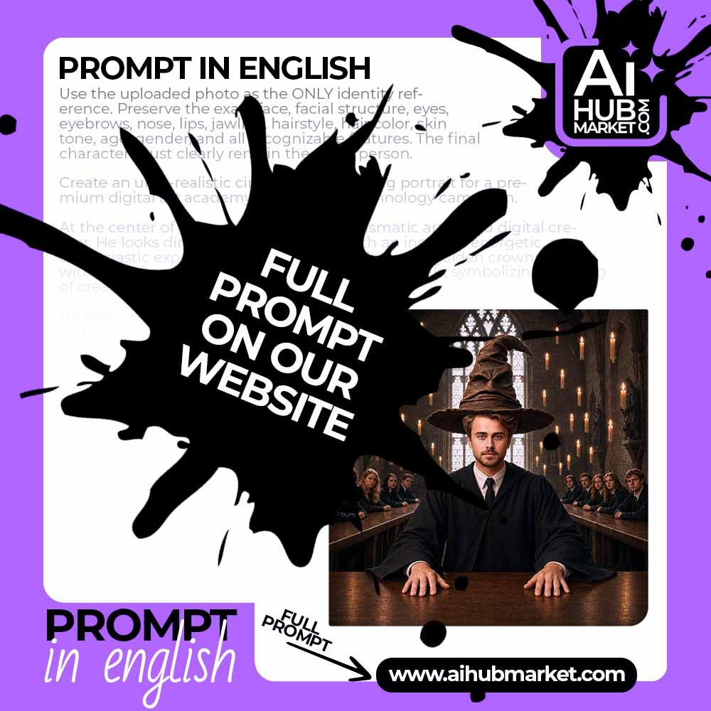 Prompt Magical Portrait from Your Photo in the Hogwarts Great Hall