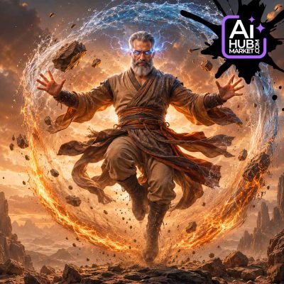 Prompt Master of Four Elements — generation result example
