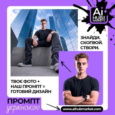 Молодий чоловік на фоні сучасних будівель