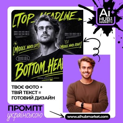 Мотиваційний постер із написами