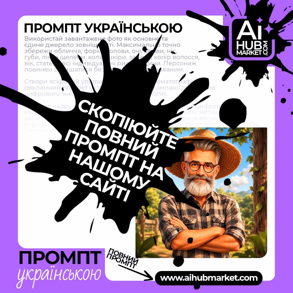 Промпт Мультяшний фермерський портрет