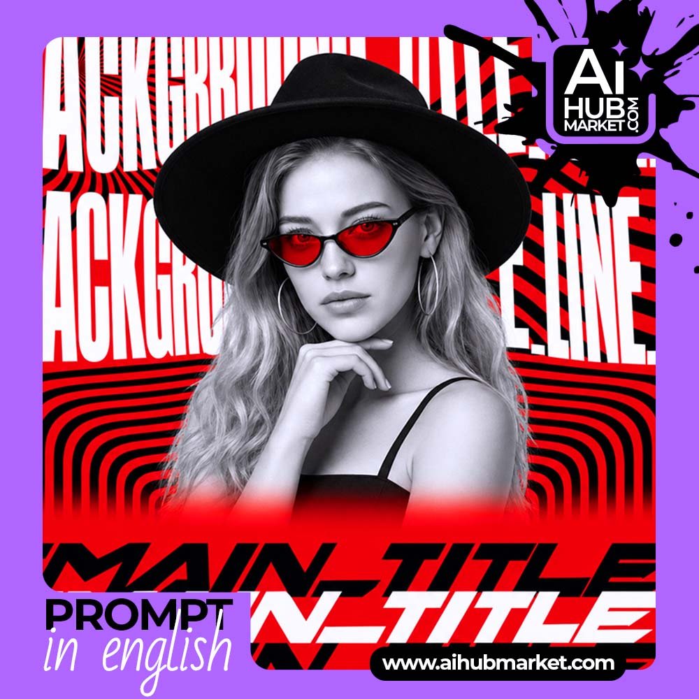 Prompt Music Fashion Poster with Photo for an Artist Announcement