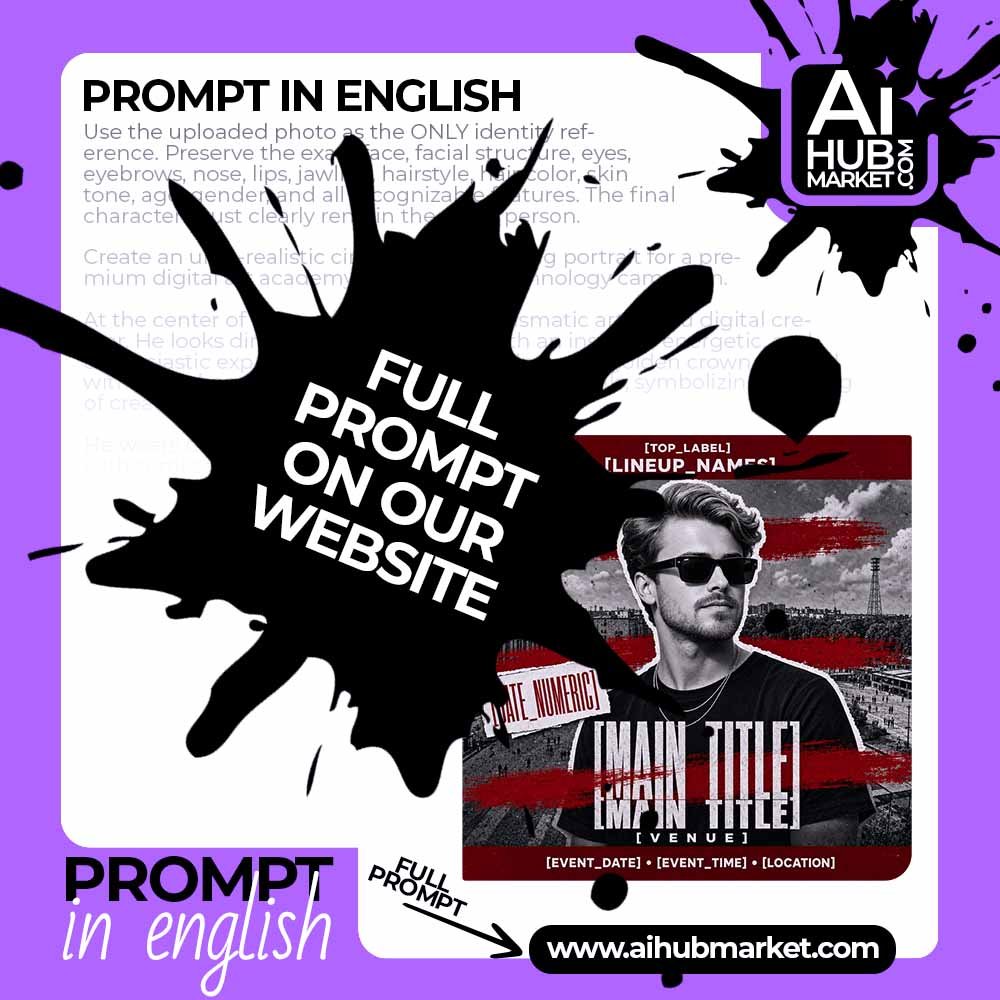 Prompt Newspaper-Style Music Event Poster